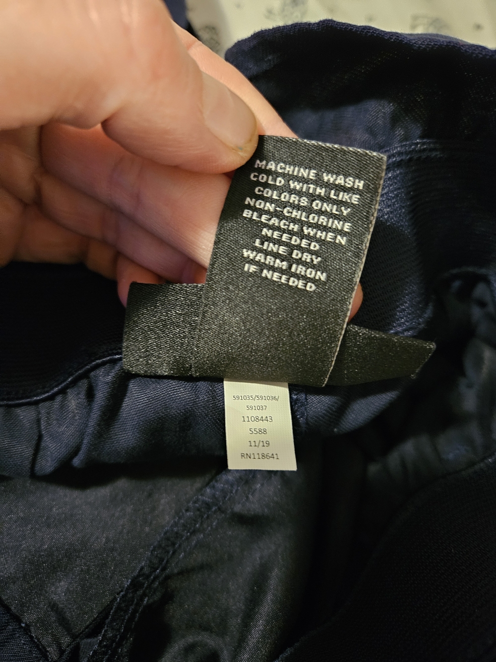 Lane Bryant Navy Paperbag Tie-Waist Wide Leg Pants - Picture 7 of 7